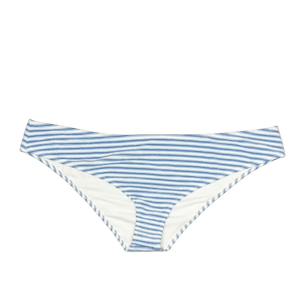J.Crew Plus Size 3X Bikini Bottoms Blue White Stripe Cheeky Swim NWT